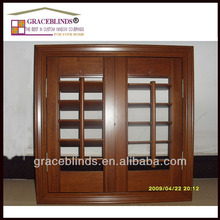 stain color L frame with 89mm louver basswood shutter